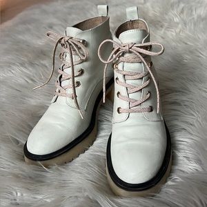 Free People Collection Sydney Ivory Hiker Heeled Booties